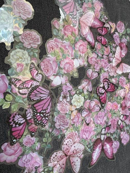 training Greater Manchester Manchester - Photos for Pink butterfly & flower stickers journaling