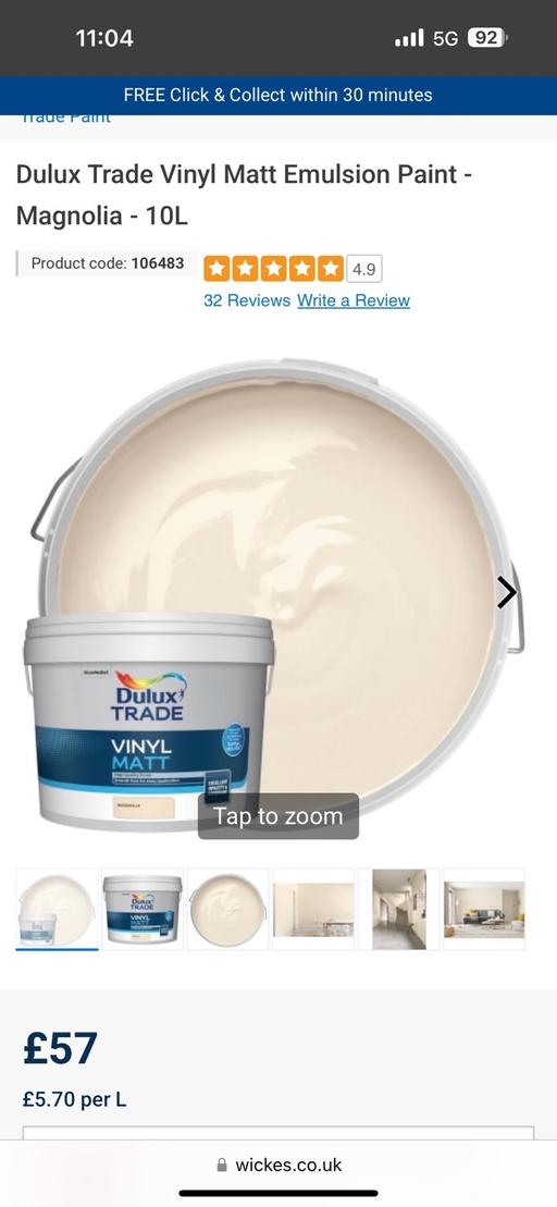 Buy & Sell East London Loxford - East London - Photos for Dulux trade vinyl Matt paint