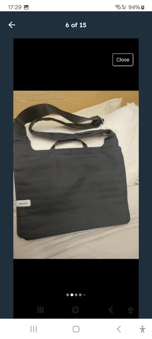 Buy & Sell Hertfordshire Broxbourne - Photos for Unisex Belkin Black CrossBody Laptop Bag with