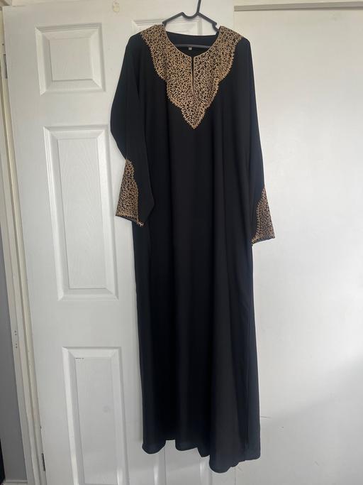 Buy & Sell East London Old Ford - East London - Photos for Black abaya with gold embroidery neckline