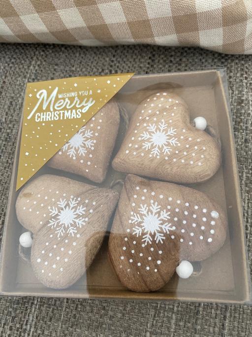 Buy & Sell West Yorkshire Wakefield - Photos for Wood Heart baubles new