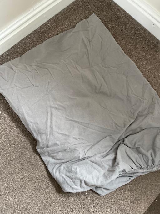Buy & Sell South Yorkshire Doncaster - Photos for Grey double fitted sheet brushes 100% cotton