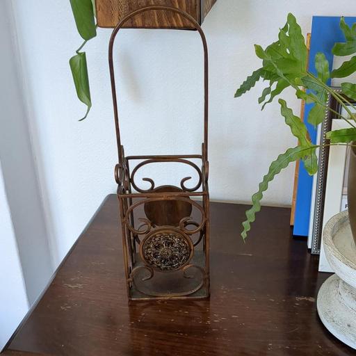 Buy & Sell South East London Crook Log - South East London - Photos for Rustic vintage iron wine holder