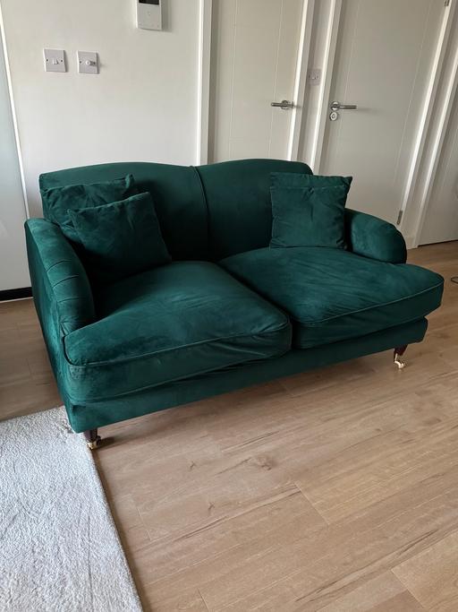 Buy & Sell Barnet - Photos for 2 seater Green Velvet Sofa