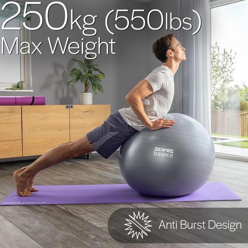Buy & Sell South Yorkshire Rotherham - Photos for CORE BALANCE 85cm GYM BALL GREY EXERCISE