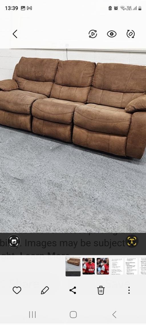 Buy & Sell South Yorkshire Barnsley - Photos for 3 seater brown recliner free