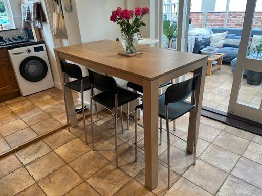 Buy & Sell Hertfordshire St. Albans - Photos for Solid Teak bar table, as new, with chairs
