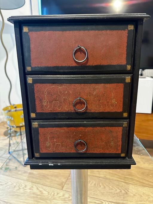 Buy & Sell North London Tottenham Hale - N17 - Photos for Wooden chest elephant 3 draw-ornament