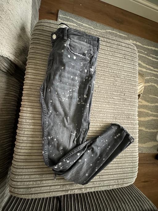Buy & Sell South Yorkshire Rotherham - Photos for Zara grey splash skinny jeans EUR40 UK6