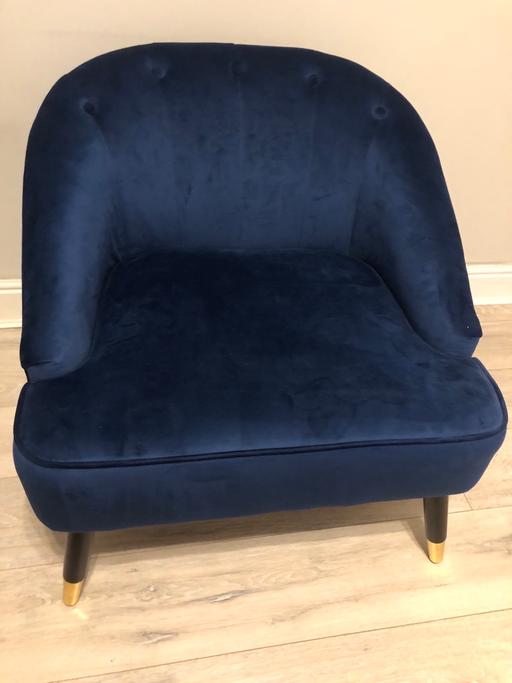 Buy & Sell West Midlands Walsall - Photos for Blue Marlon velvet elegant chair