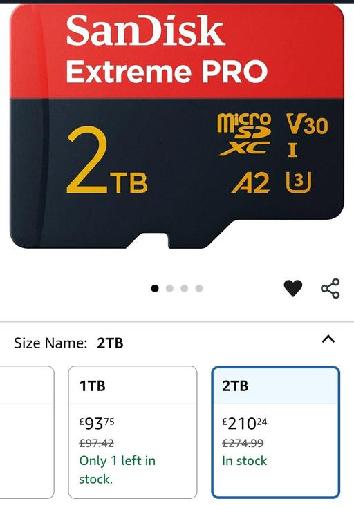 Buy & Sell North West London Frognal - North West London - Photos for SanDisk 2TB Extreme Pro Card