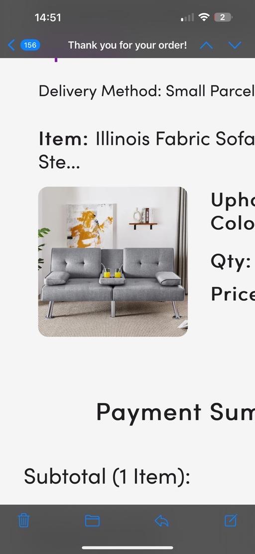 Buy & Sell Derbyshire North East Derbyshire - Photos for Sofa bed with cup holders