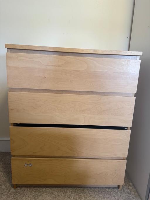 Buy & Sell South West London - Photos for Ikea Malm 4 drawers oak veneer