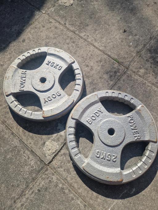 Buy & Sell West Midlands Sandwell - Photos for 2 x 25kg Tri Grip Cast Iron Weights