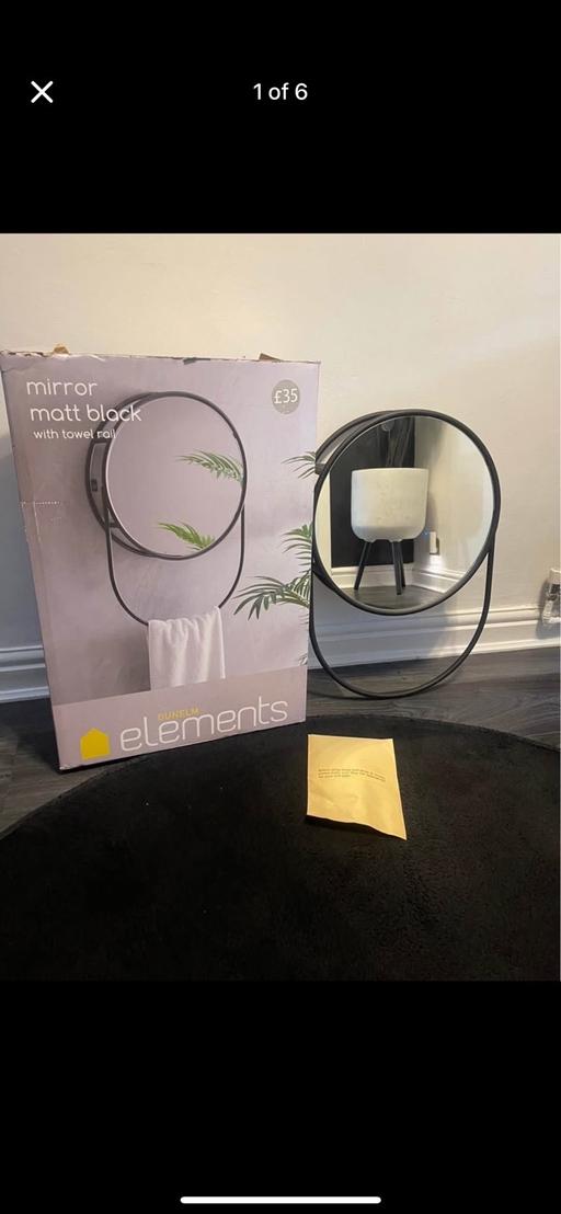 Buy & Sell West Midlands Sandwell - Photos for Dunelm elements matte Black Wall Mirror NEW