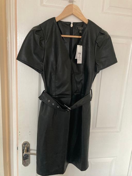 Buy & Sell Kirkheaton Kirklees - Photos for Black Faux Leather short wrap dress