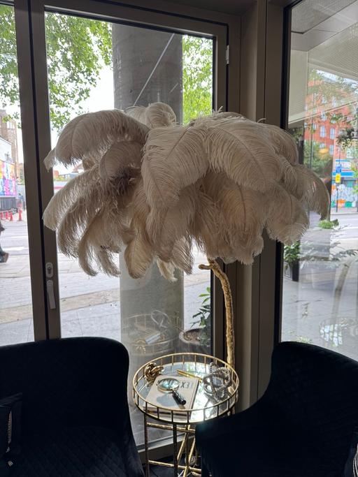 Buy & Sell East London Hackney Central - East London - Photos for Nordic faux feather lamp 55 feathers