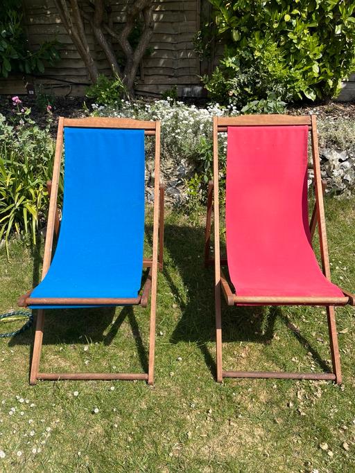 Buy & Sell South East London Riddlesdown - South East London - Photos for Two hardwood deck chairs garden beach