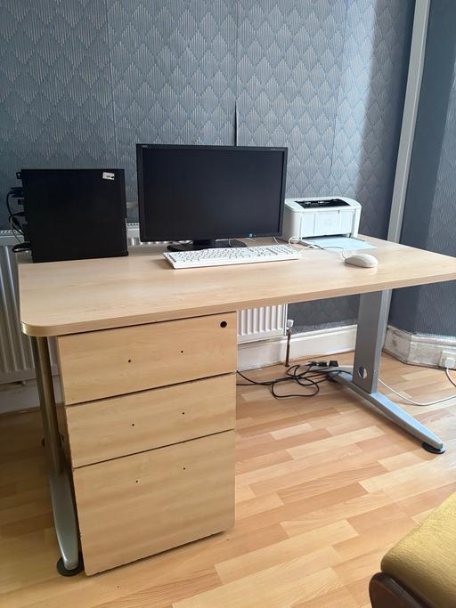 Buy & Sell Lancashire Pendle - Photos for Modern wooden study desk with storage drawers
