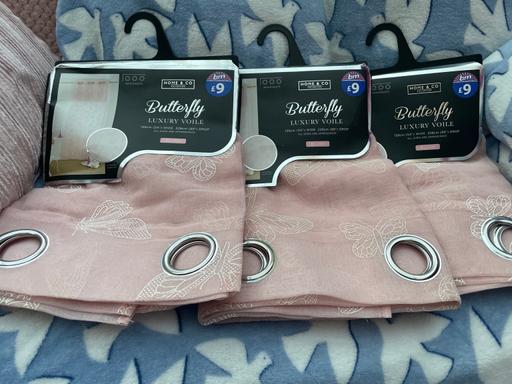 Buy & Sell North Northamptonshire Kettering - NN15 - Photos for 3 Butterfly brand new voile curtains
