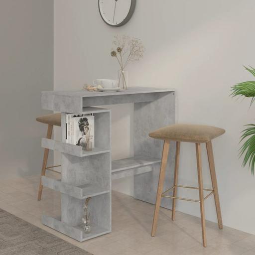 Buy & Sell West London Notting Hill - West London - Photos for vidaXL Bar Table with Storage Rack Concrete