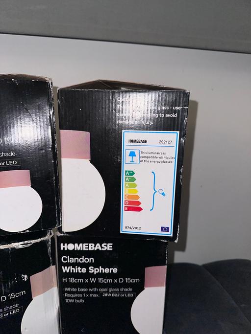 Buy & Sell West Midlands Birmingham - Photos for Homebase Clandon White Sphere Light