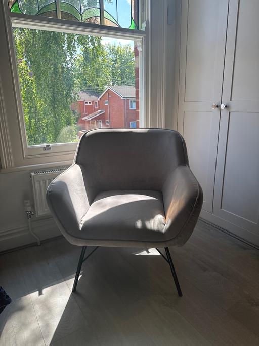 Buy & Sell Greater Manchester Manchester - Photos for Grey velvet chair ( John Lewis)