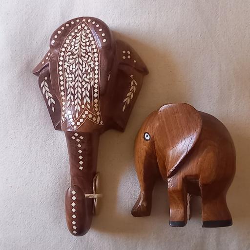 Buy & Sell Worcestershire Redditch - Photos for two wooden elephants