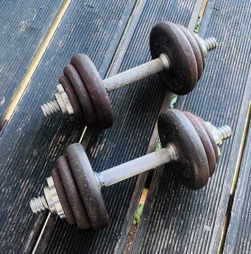 Buy & Sell Essex Chelmsford - Photos for 10kg Iron Dumbbells x 2