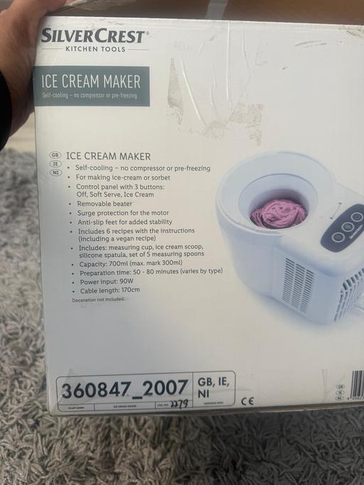 Buy & Sell Barking and Dagenham Dagenham - RM8 - Photos for Silvercrest Ice cream Maker (used)