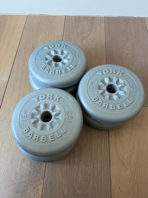 Buy & Sell South East London Croydon - Photos for 6 York Barbell (2.3 kg each) grey