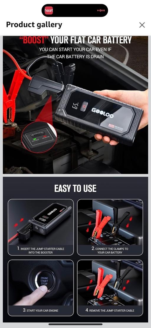 Vehicles West Midlands Solihull - Photos for GOOLOO Portable Lithium Jump Starter