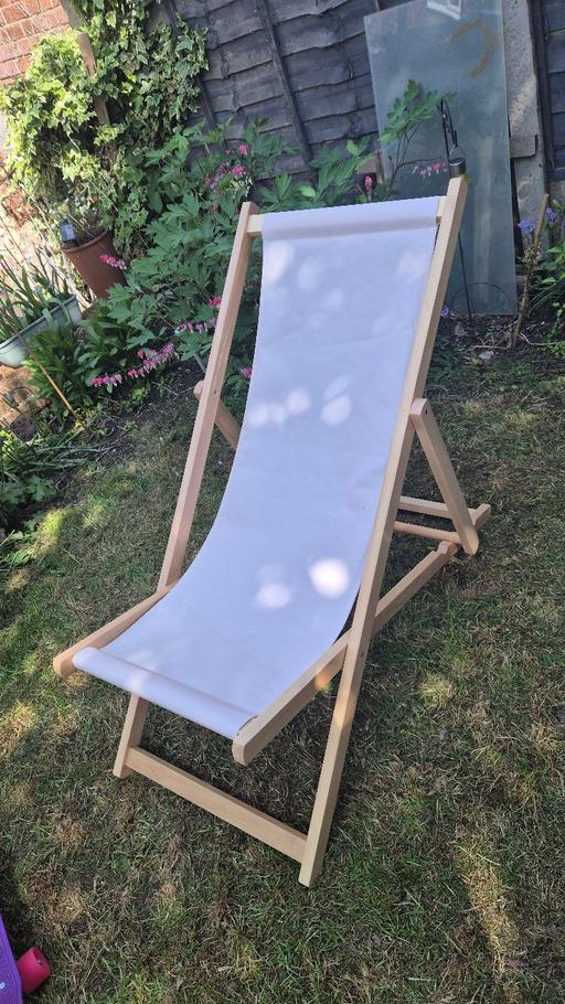 Buy & Sell West Midlands Sandwell - Photos for 2x Natutal deck chairs BRAND NEW