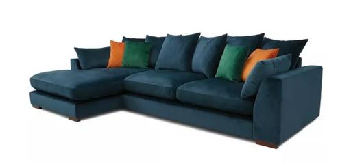 Buy & Sell Kent Tunbridge Wells - Photos for Sofa - Corner Dark Blue Velvet
