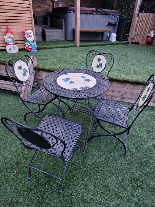 Buy & Sell Merseyside Wirral - Photos for solid heavy iron table matching 4 chair