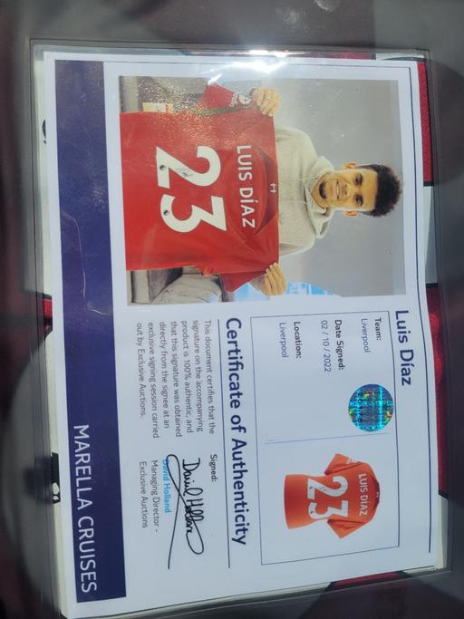 Buy & Sell Warrington Winwick Quay - Warrington - Photos for Signed Luis Diaz football Shirt