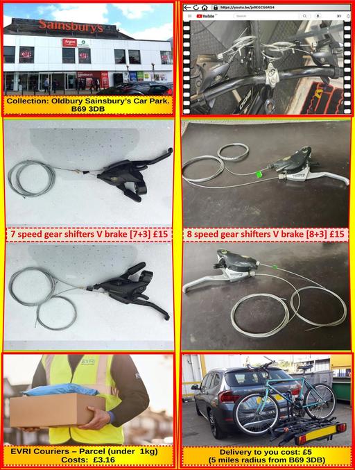Buy & Sell West Midlands Sandwell - Photos for 7 or 8 speed gear shifters (V Brakes)