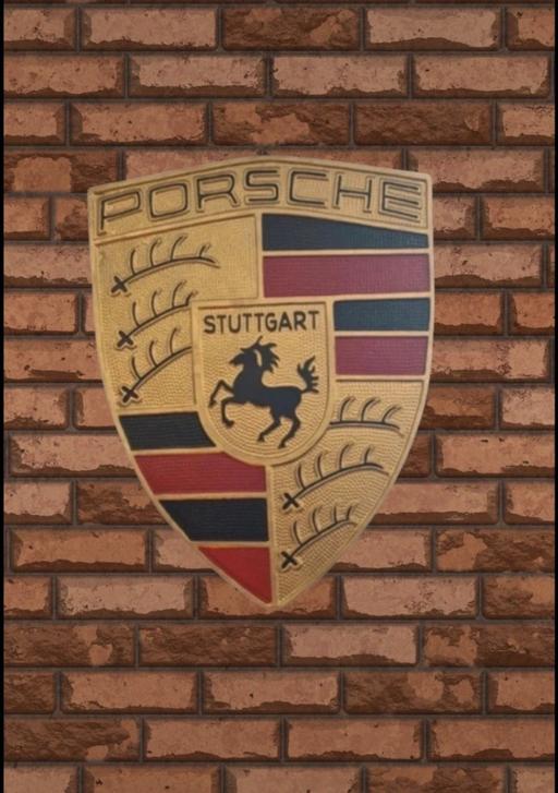 Buy & Sell Leicestershire Leicester - Photos for Large Porcche Cast Iron Wall Sign 73 x 95cm
