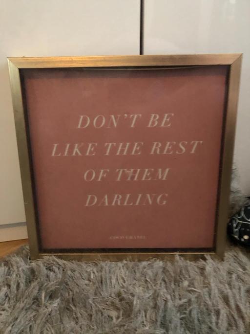 Buy & Sell West Midlands Wolverhampton - Photos for Coco chanel quote frame