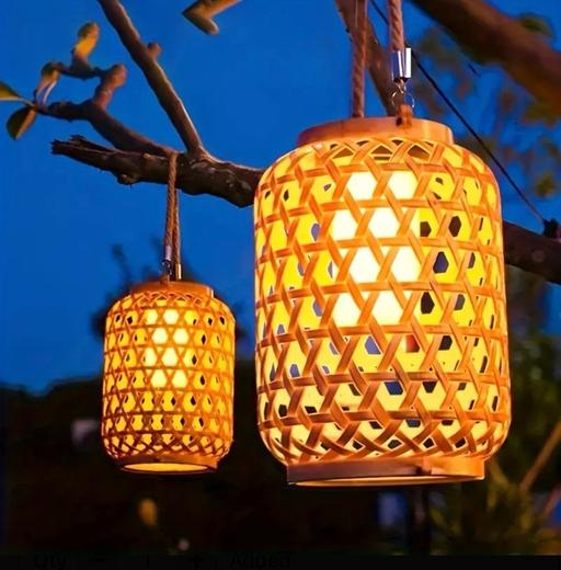 Buy & Sell South West London Sutton - Photos for 2pcs Solar Powered Rattan Lantern Outdoor