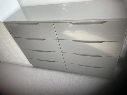 Buy & Sell South East London Croydon - Photos for High Gloss Grey 4x4 Drawers