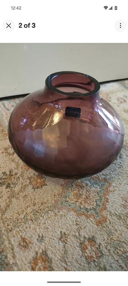 Buy & Sell Wollescote Dudley - Photos for CAITHNESS PURPLE VASE.