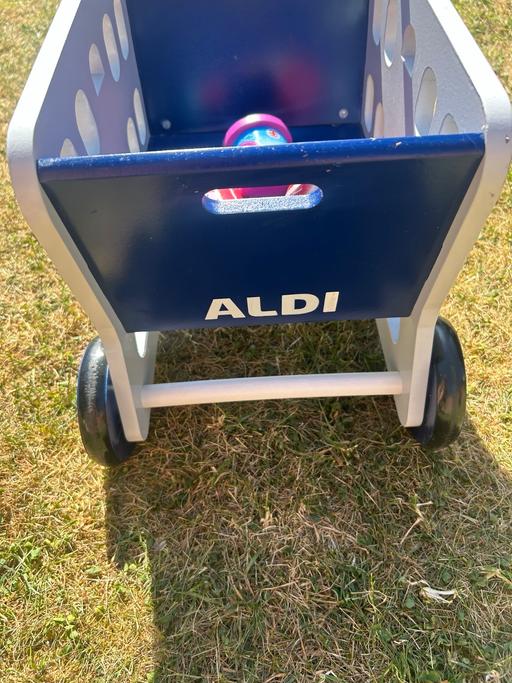 Buy & Sell West Midlands Birmingham - Photos for Aldi wooden shopping trolley with food