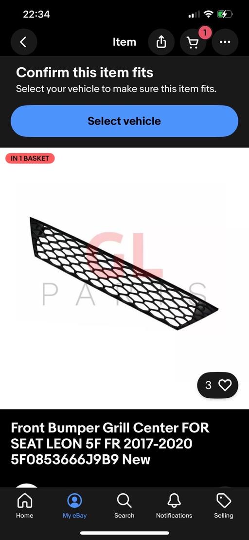 Vehicles Cheshire West and Chester Hoole Village - Cheshire West and Chester - Photos for Front bumper grill center for seat Leon