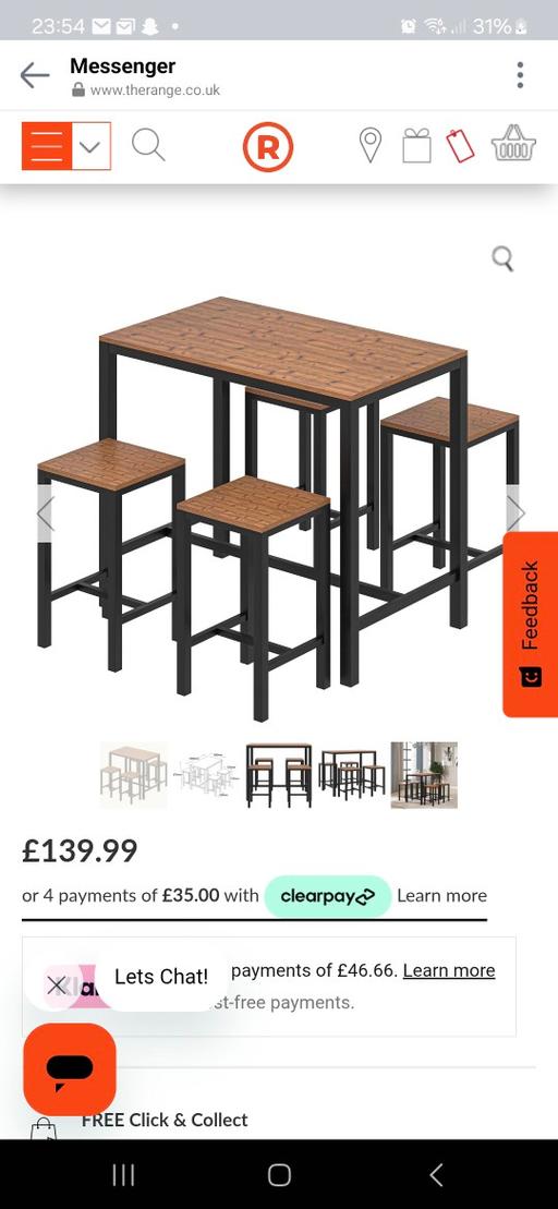 Buy & Sell West Midlands Dudley - Photos for Camden Bar Table And Stool Set - Brown & Blac