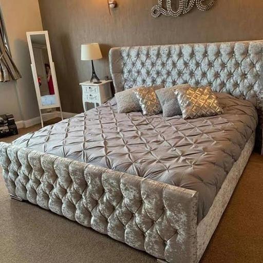 Buy & Sell West Midlands Sandwell - Photos for Affordable Price! Luxury Oxford Wing Back Bed