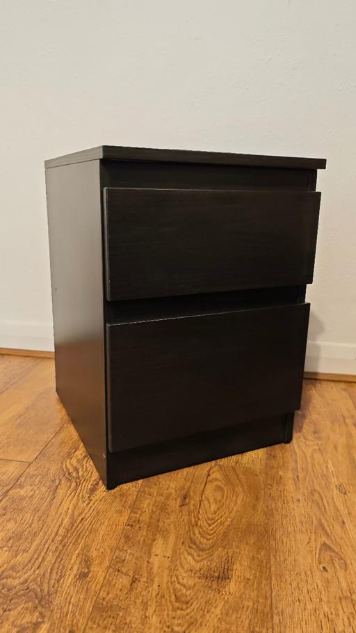 Buy & Sell South West London Streatham Common - South West London - Photos for IKEA MALM Bedside Table – 2 Drawers, Dark.