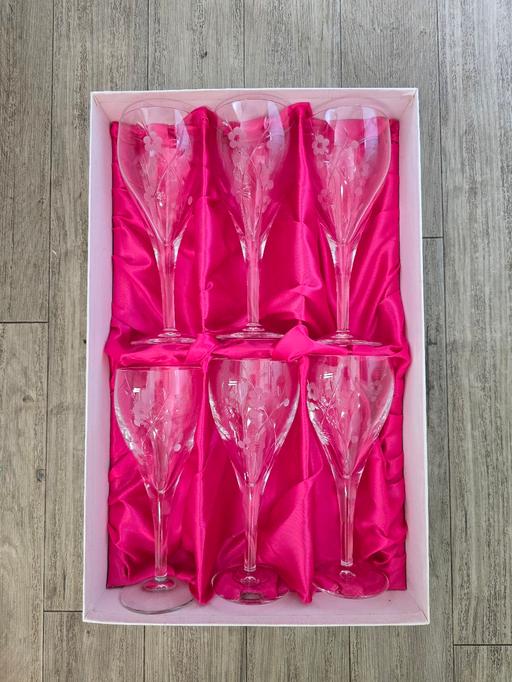 Buy & Sell West Midlands Sandwell - Photos for 6 RONA CRYSTAL wine glasses
