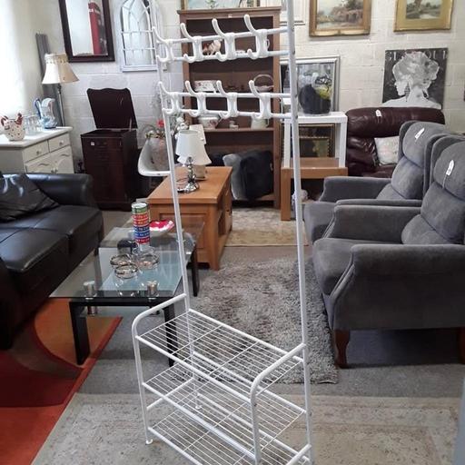 Buy & Sell Greater Manchester Tameside - Photos for White metal coat & shoe rack