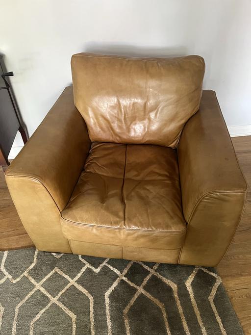 Buy & Sell Greater Manchester Trafford - Photos for Tan Colour Leather Armchair